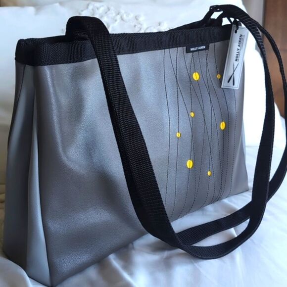 Holly Aiken Turbo XL Ultra Modern Design Vegan Tote🩶 - Picture 1 of 16